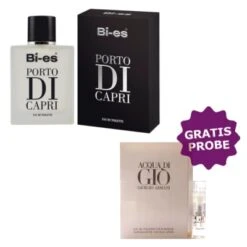 Bi-Es Porto Di Capri 100 Ml + Perfume Sample Spray Armani Acqua Di Gio