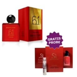 Chatler Armand Luxury 61 Possible, 100 Ml + Perfume Sample Spray Giorgio Armani Si Passione