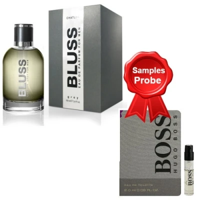 Chatler Bluss Grey Men 100 Ml + Perfume Sample Spray Hugo Boss Bottled 3 Chatler Bluss Grey Men 100 Ml + Perfume Sample Spray Hugo Boss Bottled