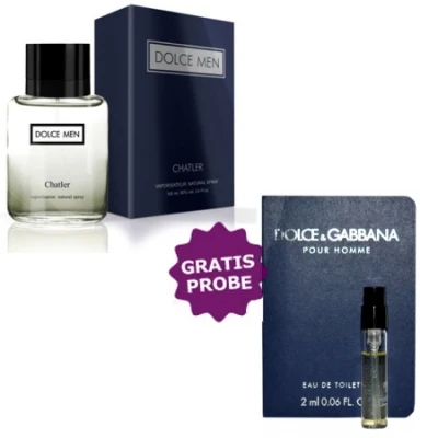 Chatler Dolce Men 100 Ml + Perfume Sample Dolce Gabbana Homme 3 Chatler Dolce Men 100 Ml + Perfume Sample Dolce Gabbana Homme