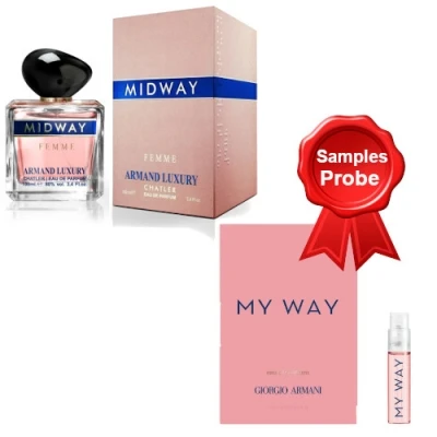 Chatler Armand Luxury Midway 100 Ml + Perfume Sample Spray Armani My Way 3 Chatler Armand Luxury Midway 100 Ml + Perfume Sample Spray Armani My Way