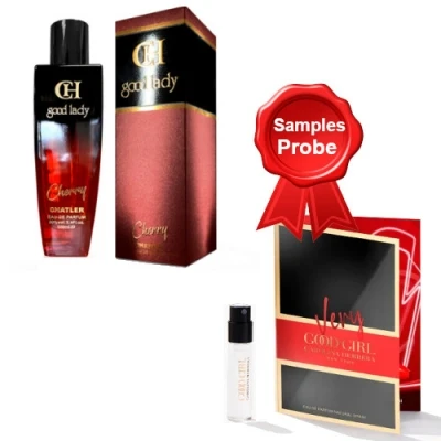 Chatler CH Good Lady Cherry 100 Ml + Perfume Sample Spray Carolina Herrera Very Good Girl 3 Chatler CH Good Lady Cherry 100 Ml + Perfume Sample Spray Carolina Herrera Very Good Girl