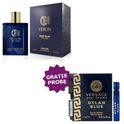 Chatler Veron Deep Blue 100 Ml + Perfume Sample Spray Versace Dylan Blue Homme 3 Chatler Veron Deep Blue 100 Ml + Perfume Sample Spray Versace Dylan Blue Homme