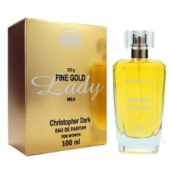 Christopher Dark Fine Gold Lady 100 Ml + Perfume Sample Spray Paco Rabanne Lady Million -1perfumery Sales 400px ChristopherDarkFineLadyGold2020