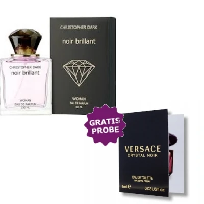 Christopher Dark Noir Brillant 100 Ml + Perfume Sample Spray Versace Crystal Noir 3 Christopher Dark Noir Brillant 100 Ml + Perfume Sample Spray Versace Crystal Noir