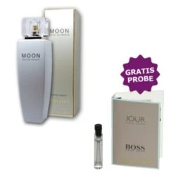 Cote Azur Boston Moon White Night 100 Ml + Perfume Sample Spray Hugo Boss Jour Femme