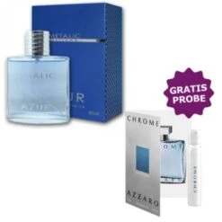 Cote Azur Metalic Extreme 100 Ml + Perfume Sample Spray Azzaro Chrome