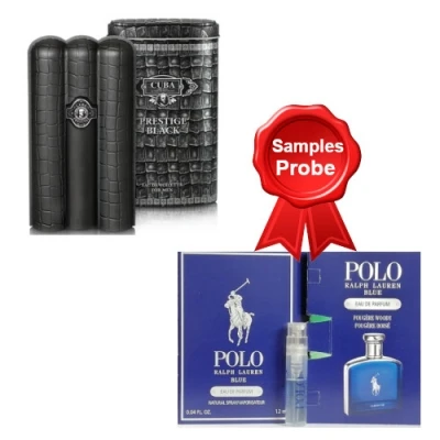 Cuba Prestige Black Men 90 Ml + Perfume Sample Ralph Lauren Polo Blue 3 Cuba Prestige Black Men 90 Ml + Perfume Sample Ralph Lauren Polo Blue