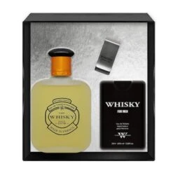 Evaflor Whisky - Set For Men, Eau De Toilette 100 Ml, Eau De Toilette 20 Ml, Money Clip