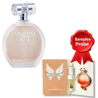 JFenzi Anathea Fresh Women 100 Ml + Perfume Sample Spray Paco Rabanne Olympea Aqua 3 JFenzi Anathea Fresh Women 100 Ml + Perfume Sample Spray Paco Rabanne Olympea Aqua