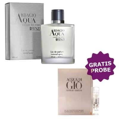 JFenzi Ardagio Aqua Classic 100 Ml + Perfume Sample Spray Armani Acqua Di Gio 3 JFenzi Ardagio Aqua Classic 100 Ml + Perfume Sample Spray Armani Acqua Di Gio