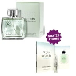 JFenzi Ardagio Aqua Nea Women 100 Ml + Perfume Sample Spray Armani Acqua Di Gioia