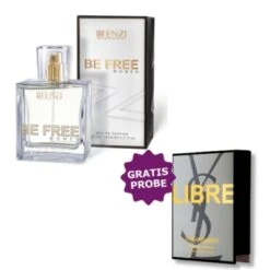 JFenzi Be Free 100 Ml + Perfume Sample Spray Yves Saint Laurent Libre