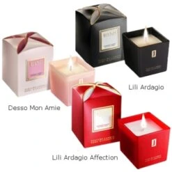 JFenzi Natural Soy Candle - Promotional Set 3 Pcs., Lili Ardagio, Lili Ardagio Affection, Desso Mon Amie