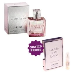 JFenzi Cest La Vie 100 Ml + Perfume Sample Spray Lancome La Vie Est Belle