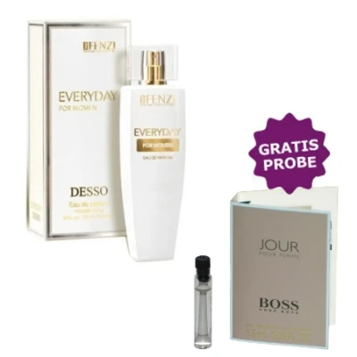 JFenzi Desso Everyday 100 Ml + Perfume Sample Spray Hugo Boss Jour Femme 3 JFenzi Desso Everyday 100 Ml + Perfume Sample Spray Hugo Boss Jour Femme