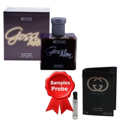 JFenzi Gossi 100 Ml + Perfume Sample Spray Gucci Guilty Homme 3 JFenzi Gossi 100 Ml + Perfume Sample Spray Gucci Guilty Homme