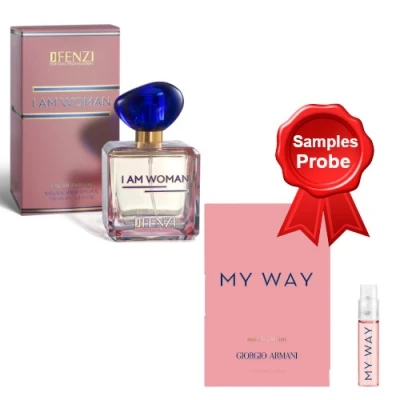 JFenzi I Am Woman 100 Ml + Perfume Sample Spray Armani My Way 3 JFenzi I Am Woman 100 Ml + Perfume Sample Spray Armani My Way