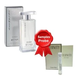 JFenzi Insanity Women 100 Ml + Perfume Sample Spray Calvin Klein Eternity Woman