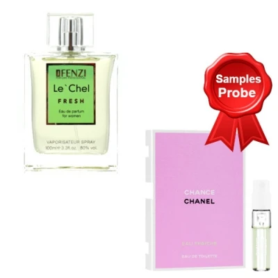 JFenzi Le Chel Fresh 100 Ml + Perfume Sample Spray Chanel Chance Eau Fraiche 3 JFenzi Le Chel Fresh 100 Ml + Perfume Sample Spray Chanel Chance Eau Fraiche