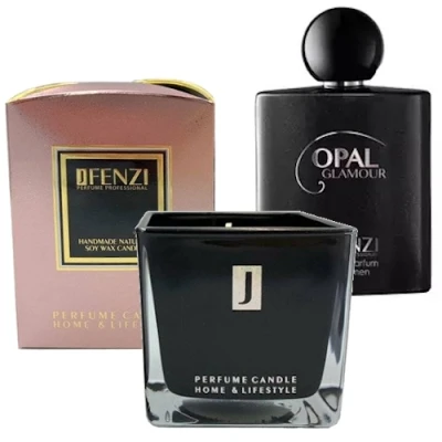 JFenzi Opal Glamour - Promotional Set, Eau De Parfum For Women, Natural Soy Candle 3 JFenzi Opal Glamour - Promotional Set, Eau De Parfum For Women, Natural Soy Candle