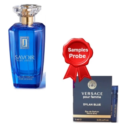 JFenzi Savoir Blue Angel Women 100 Ml + Perfume Sample Spray Versace Dylan Blue Femme 3 JFenzi Savoir Blue Angel Women 100 Ml + Perfume Sample Spray Versace Dylan Blue Femme