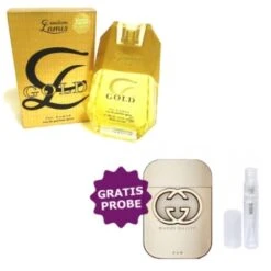 Lamis Gold Woman 100 Ml + Perfume Sample Spray Gucci Guilty