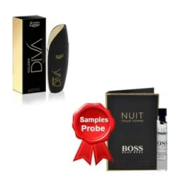 Lamis Diva Golden 100 Ml + Perfume Sample Spray Hugo Boss Nuit Femme