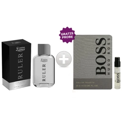 Lamis Ruler 100 Ml + Perfume Sample Spray Hugo Boss Bottled 3 Lamis Ruler 100 Ml + Perfume Sample Spray Hugo Boss Bottled