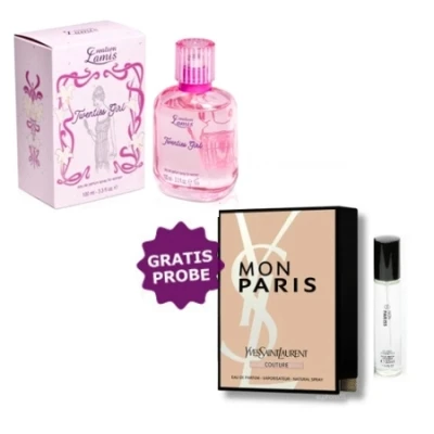 Lamis Twenties Girl 90 Ml + Perfume Sample Spray Yves Saint Laurent Mon Paris 3 Lamis Twenties Girl 90 Ml + Perfume Sample Spray Yves Saint Laurent Mon Paris