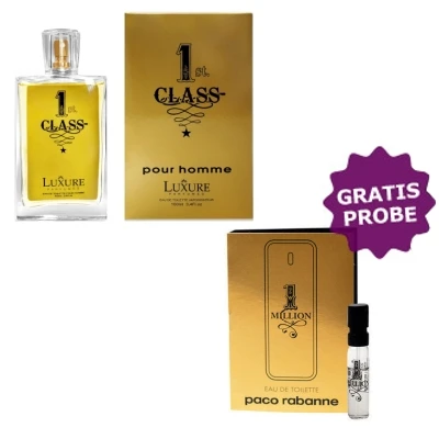 Luxure 1st. Class Men 100 Ml + Perfume Sample Spray Paco Rabanne 1 Million 3 Luxure 1st. Class Men 100 Ml + Perfume Sample Spray Paco Rabanne 1 Million