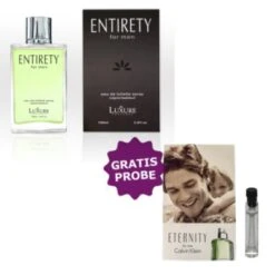 Luxure Entirety 100 Ml + Perfume Sample Spray Calvin Klein Eternity Men