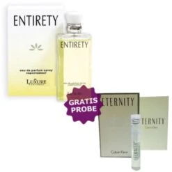 Luxure Entirety 100 Ml + Perfume Sample Spray Calvin Klein Eternity Woman