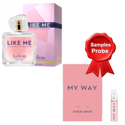 Luxure Like Me 100 Ml + Perfume Sample Spray Armani My Way 3 Luxure Like Me 100 Ml + Perfume Sample Spray Armani My Way