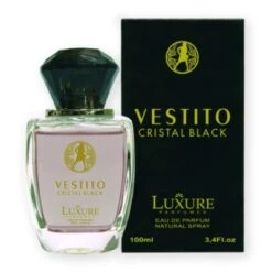 Luxure Vestito Cristal Black 100 Ml + Perfume Sample Spray Versace Crystal Noir -1perfumery Sales 400px LuxureVestitoCristalBlack100