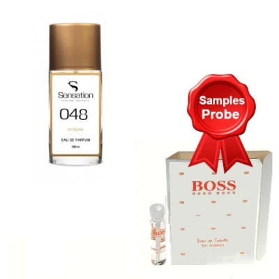 Sensation No.048, 36 Ml + Perfume Sample Spray Hugo Boss Orange Women 3 Sensation No.048, 36 Ml + Perfume Sample Spray Hugo Boss Orange Women